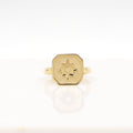 10K Baby Square Signet Ring - Sun, Size 3