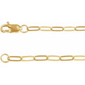 Solid Gold Elongated Link Chain