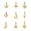 In Stock 14K Solid Gold Icon Mini Charm