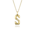 Solid Gold Monogram Shine Charm Necklace